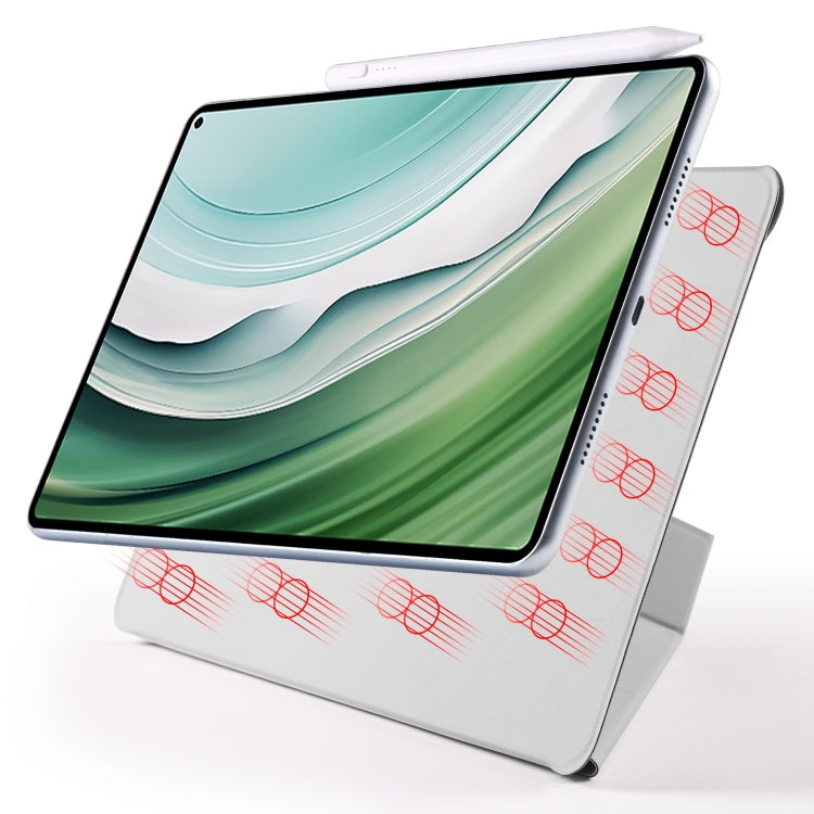 For Honor MagicPad 2 12.3 Fixed Buckle Magnetic Deformation Leather Tablet Case(Grey) - Honor by PMC TechLife | Online Shopping South Africa | PMC TechLife | Buy Now Pay Later Mobicred