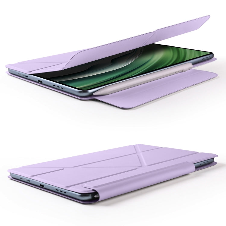For Honor MagicPad 2 12.3 Fixed Buckle Magnetic Deformation Leather Tablet Case(Taro Purple) - Honor by PMC TechLife | Online Shopping South Africa | PMC TechLife | Buy Now Pay Later Mobicred
