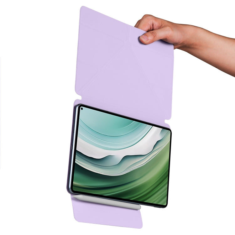 For Honor MagicPad 2 12.3 Fixed Buckle Magnetic Deformation Leather Tablet Case(Taro Purple) - Honor by PMC TechLife | Online Shopping South Africa | PMC TechLife | Buy Now Pay Later Mobicred