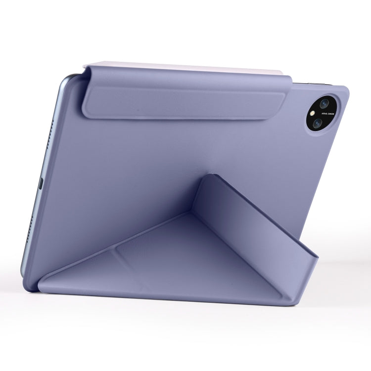 For Honor MagicPad 2 12.3 Fixed Buckle Magnetic Deformation Leather Tablet Case(Lavender Purple) - Honor by PMC TechLife | Online Shopping South Africa | PMC TechLife | Buy Now Pay Later Mobicred