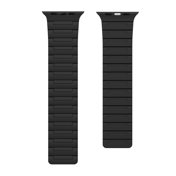 For Apple Watch SE 2023 44mm Magnetic Silicone Watch Band(Black) - Watch Bands by PMc TechLife | Online Shopping South Africa | PMc TechLife | Buy Now Pay Later Mobicred