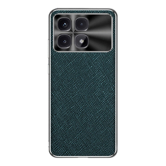 For Redmi K70 Ultra Silver Edge Cross Texture PU Leather Phone Case(Dark Green) - Xiaomi Cases by PMC Jewellery | Online Shopping South Africa | PMC Jewellery | Buy Now Pay Later Mobicred