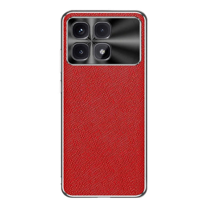 For Redmi K70 Ultra Silver Edge Cross Texture PU Leather Phone Case(Red) - Xiaomi Cases by PMC Jewellery | Online Shopping South Africa | PMC Jewellery | Buy Now Pay Later Mobicred