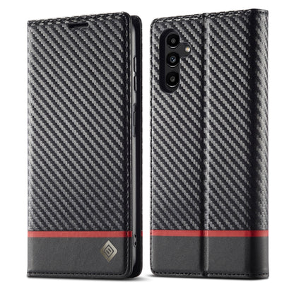 For Samsung Galaxy S24 FE 5G LC.IMEEKE Carbon Fiber Leather Phone Case(Horizontal Black) - Galaxy S24 FE 5G Cases by LC.IMEEKE | Online Shopping South Africa | PMC Jewellery | Buy Now Pay Later Mobicred