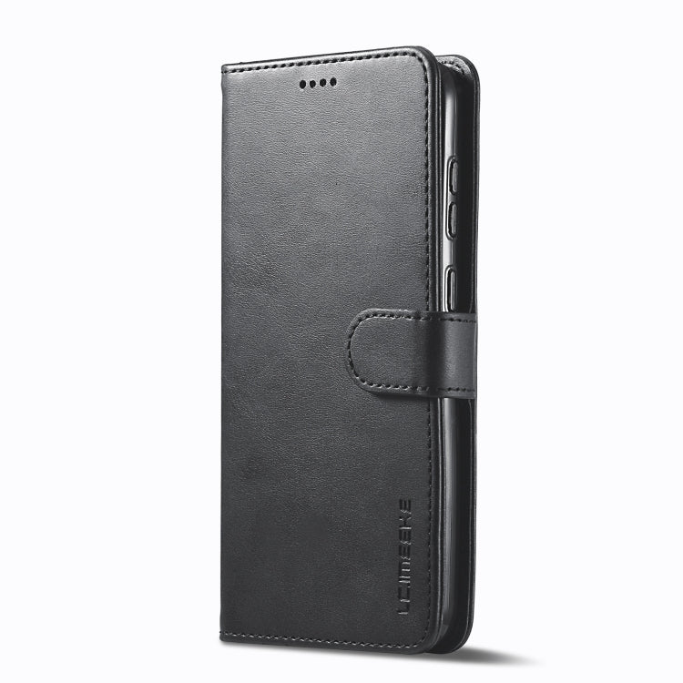 For Samsung Galaxy S25+ 5G LC.IMEEKE Calf Texture Leather Phone Case(Black) - Galaxy S25+ 5G Cases by LC.IMEEKE | Online Shopping South Africa | PMC Jewellery | Buy Now Pay Later Mobicred
