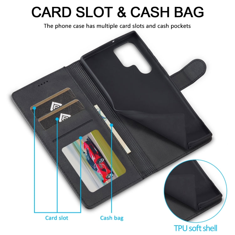 For Samsung Galaxy S25 Ultra 5G LC.IMEEKE Calf Texture Leather Phone Case(Black) - free shipping - PMC Jewellery - Order now!