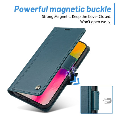 For iPhone 16 LC.IMEEKE Skin-friendly Card Slots Leather Phone Case(Blue) - iPhone 16 Cases by LC.IMEEKE | Online Shopping South Africa | PMC Jewellery | Buy Now Pay Later Mobicred