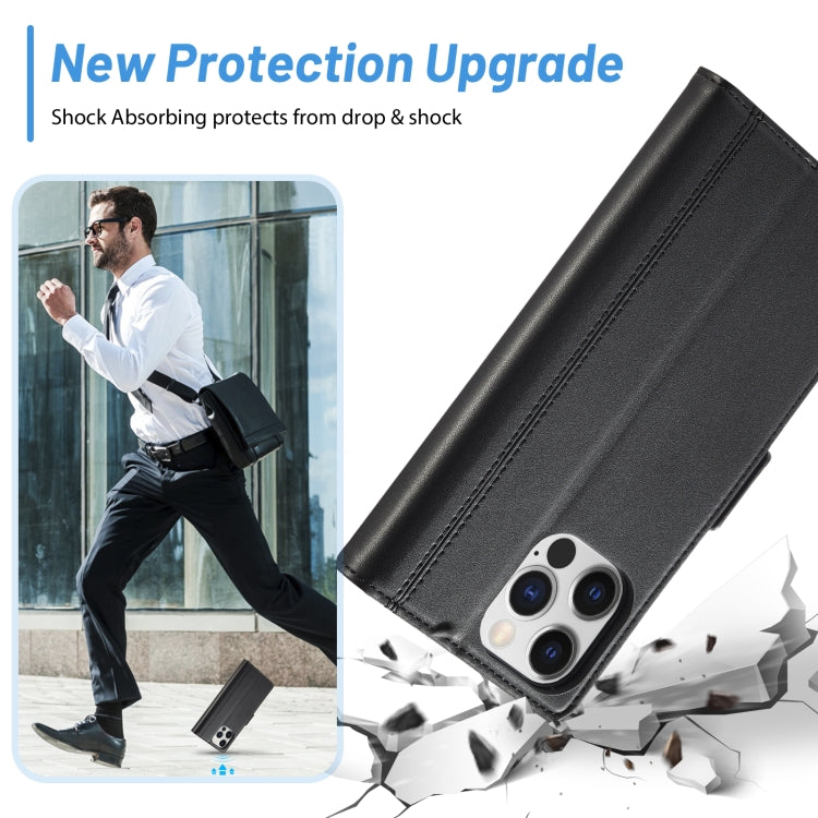 For iPhone 16 Pro LC.IMEEKE Skin-friendly Card Slots Leather Phone Case(Black) - iPhone 16 Pro Cases by LC.IMEEKE | Online Shopping South Africa | PMC TechLife | Buy Now Pay Later Mobicred