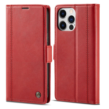 For iPhone 16 Pro Max LC.IMEEKE Skin-friendly Card Slots Leather Phone Case(Red) - iPhone 16 Pro Max Cases by LC.IMEEKE | Online Shopping South Africa | PMC Jewellery | Buy Now Pay Later Mobicred