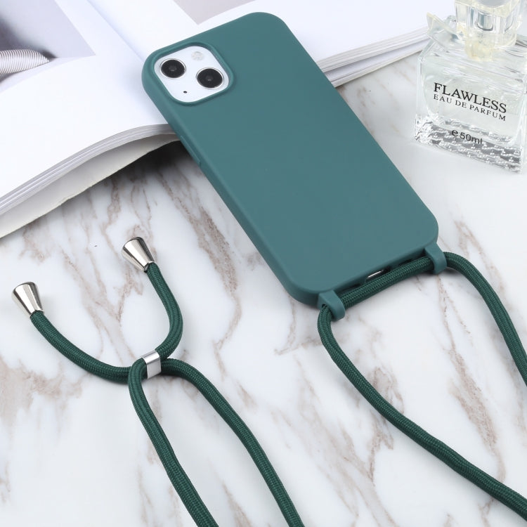 For iPhone 16 Pro Candy Colors TPU Protective Phone Case with Lanyard (Dark Green) - iPhone 16 Pro Cases by PMC Jewellery | Online Shopping South Africa | PMC Jewellery | Buy Now Pay Later Mobicred