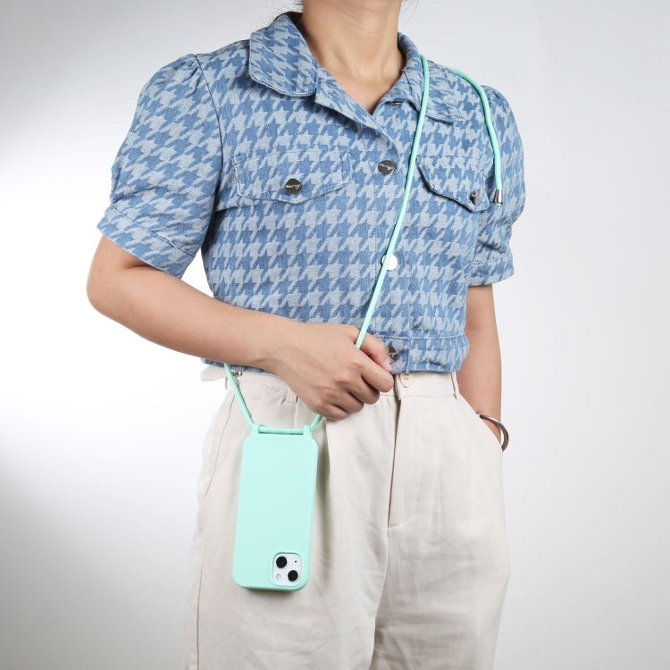 For iPhone 16 Plus Candy Colors TPU Protective Phone Case with Lanyard(Mint Green) - iPhone 16 Plus Cases by PMC Jewellery | Online Shopping South Africa | PMC Jewellery | Buy Now Pay Later Mobicred