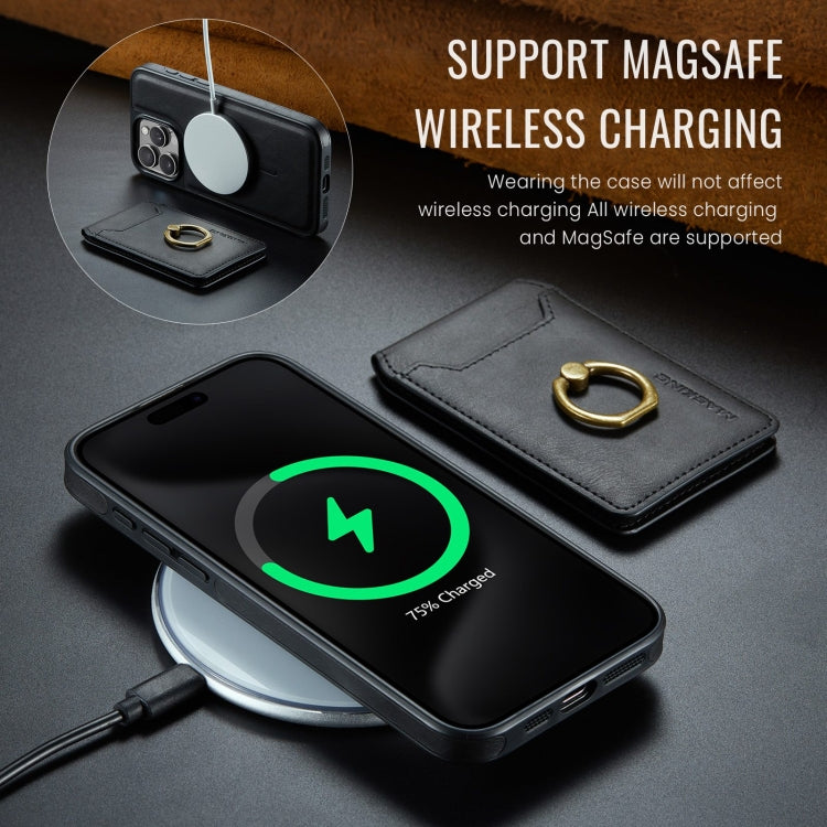For iPhone 14 Pro Max DG.MING K1 MagSafe Detachable Wallet RFID Back Cover Phone Case(Black) - free shipping - PMC Jewellery - Order now!