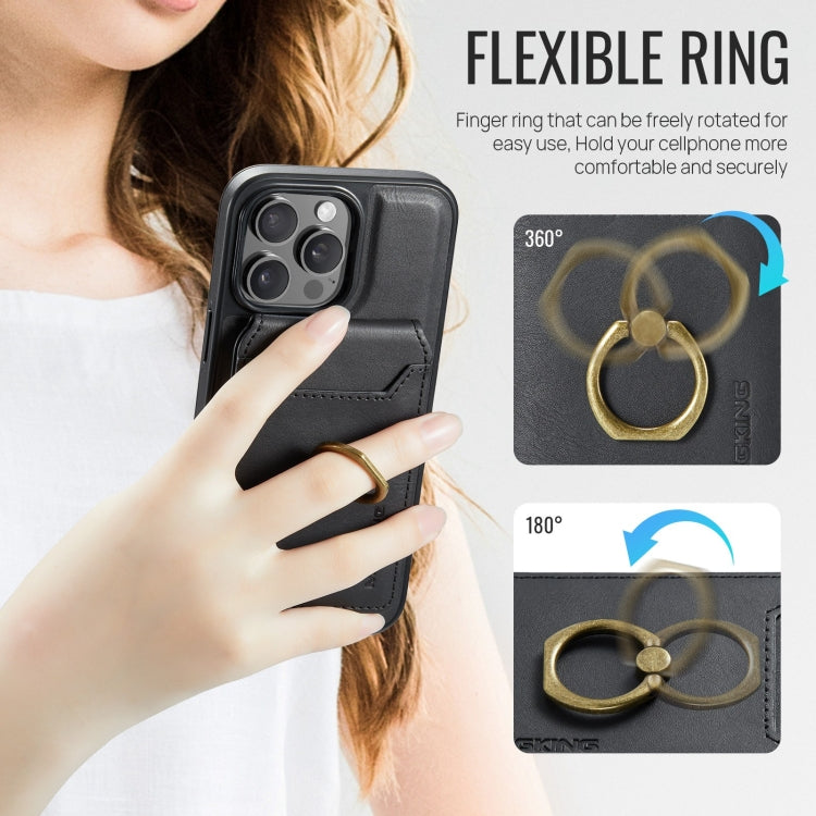 For iPhone 14 Pro Max DG.MING K1 MagSafe Detachable Wallet RFID Back Cover Phone Case(Black) - free shipping - PMC Jewellery - Order now!