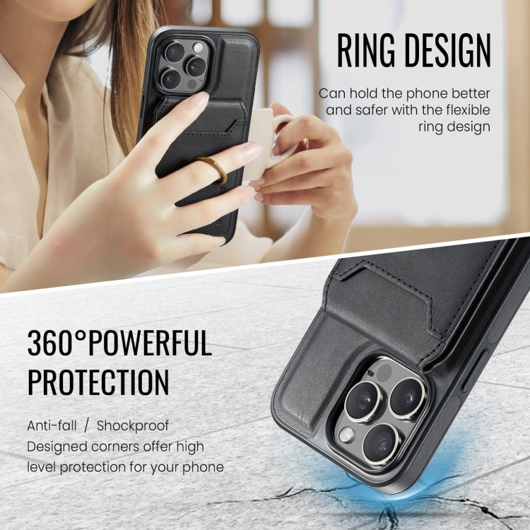 For iPhone 14 Pro Max DG.MING K1 MagSafe Detachable Wallet RFID Back Cover Phone Case(Black) - free shipping - PMC Jewellery - Order now!