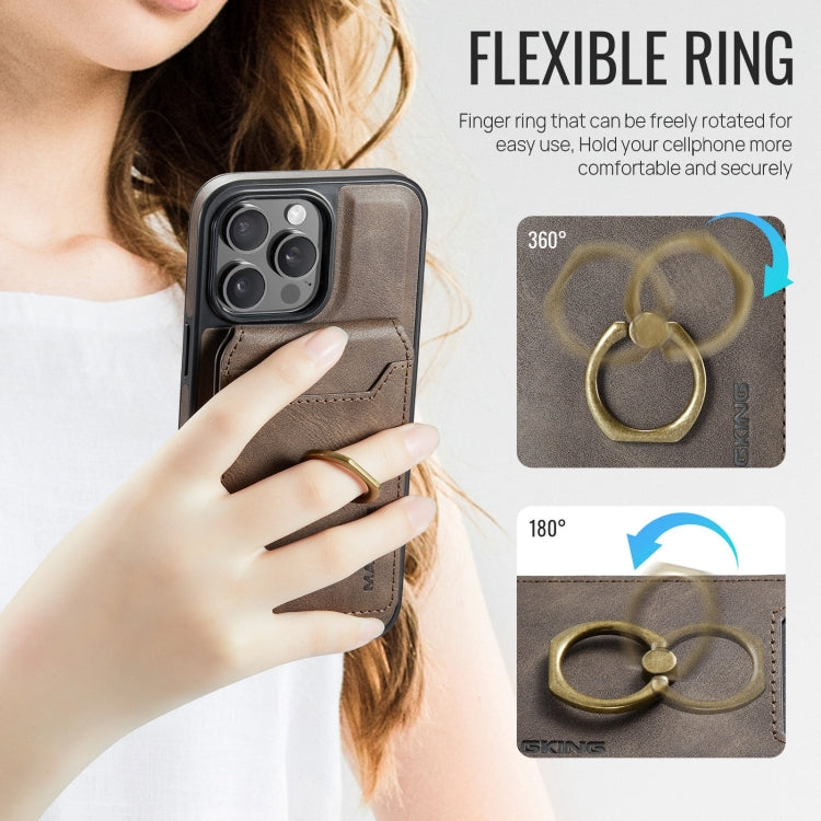 For iPhone 13 Pro Max DG.MING K1 MagSafe Detachable Wallet RFID Back Cover Phone Case(Coffee) - free shipping - PMC Jewellery - Order now!