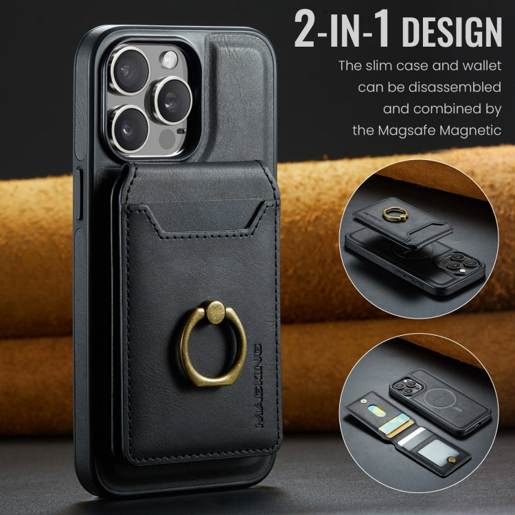 For iPhone 13 DG.MING K1 MagSafe Detachable Wallet RFID Back Cover Phone Case(Black) - iPhone 13 Cases by DG.MING | Online Shopping South Africa | PMC Jewellery | Buy Now Pay Later Mobicred