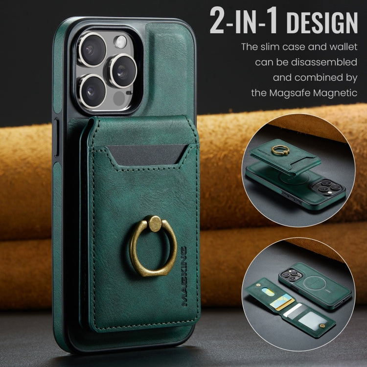 For iPhone 12 DG.MING K1 MagSafe Detachable Wallet RFID Back Cover Phone Case(Green) - free shipping - PMC Jewellery - Order now!