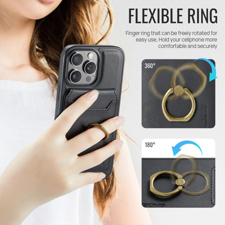 For iPhone 16 Pro Max MAGKING K1 MagSafe Detachable Wallet RFID Back Cover Phone Case(Black) - free shipping - PMC Jewellery - Order now!