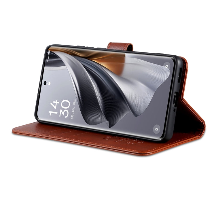For Redmi K70 Ultra AZNS Sheepskin Texture Flip Leather Phone Case(Brown) - free shipping - PMC Jewellery - Order now!