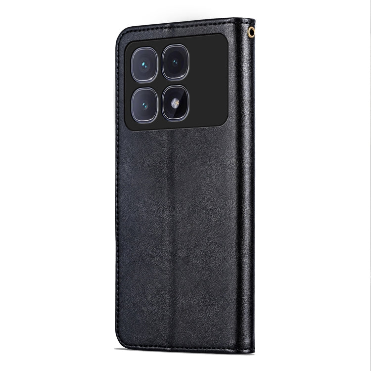 For Redmi K70 Ultra AZNS Sheepskin Texture Flip Leather Phone Case(Black) - free shipping - PMC Jewellery - Order now!
