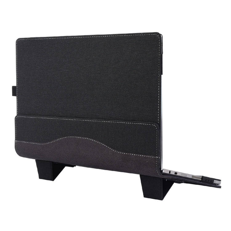 For MicroSoft Surface Laptop 13.5 inch Leather Laptop Shockproof Protective Case with Stand(Black) - 13.3 inch by PMC Jewellery | Online Shopping South Africa | PMC Jewellery | Buy Now Pay Later Mobicred