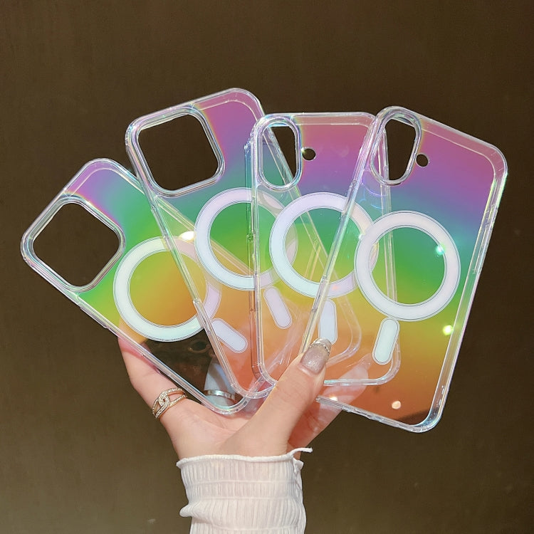 For iPhone 16 Gradient Color MagSafe Airbag Full Coverage Phone Case(Rainbow) - iPhone 16 Cases by PMC TechLife | Online Shopping South Africa | PMC TechLife | Buy Now Pay Later Mobicred