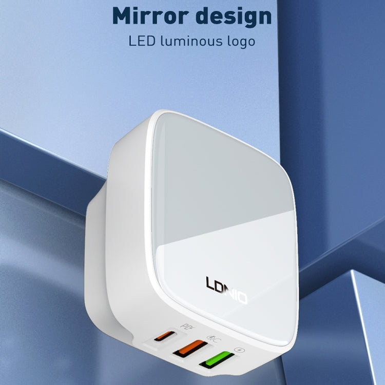 LDNIO Q334 32W Type-C + Dual USB Port Charger with 1m USB-C / Type-C to USB-C / Type-C Data Cable, Plug Type:US Plug(White) - free shipping - PMC Jewellery - Order now!