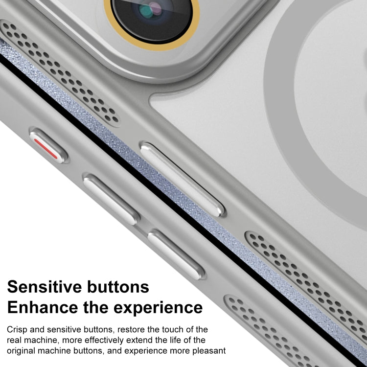 For iPhone 16 Plus Side Cooling Skin Feel Frosted MagSafe Magnetic Phone Case(Sky Blue) - iPhone 16 Plus Cases by PMC TechLife | Online Shopping South Africa | PMC TechLife | Buy Now Pay Later Mobicred