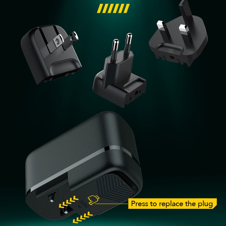 LDNIO Q367 65W GaN 3 x USB-C / Type-C Interface Charger with 1m USB-C / Type-C to USB-C / Type-C Data Cable, Plug Type:EU Plug(Black) - free shipping - PMC Jewellery - Order now!