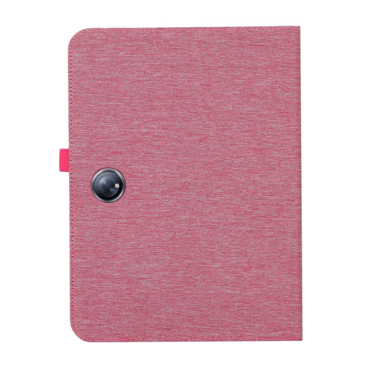 For OnePlus Pad Pro 12.1 Fabric Leather Tablet Case(Rose Red) - Others by PMC TechLife | Online Shopping South Africa | PMC TechLife | Buy Now Pay Later Mobicred