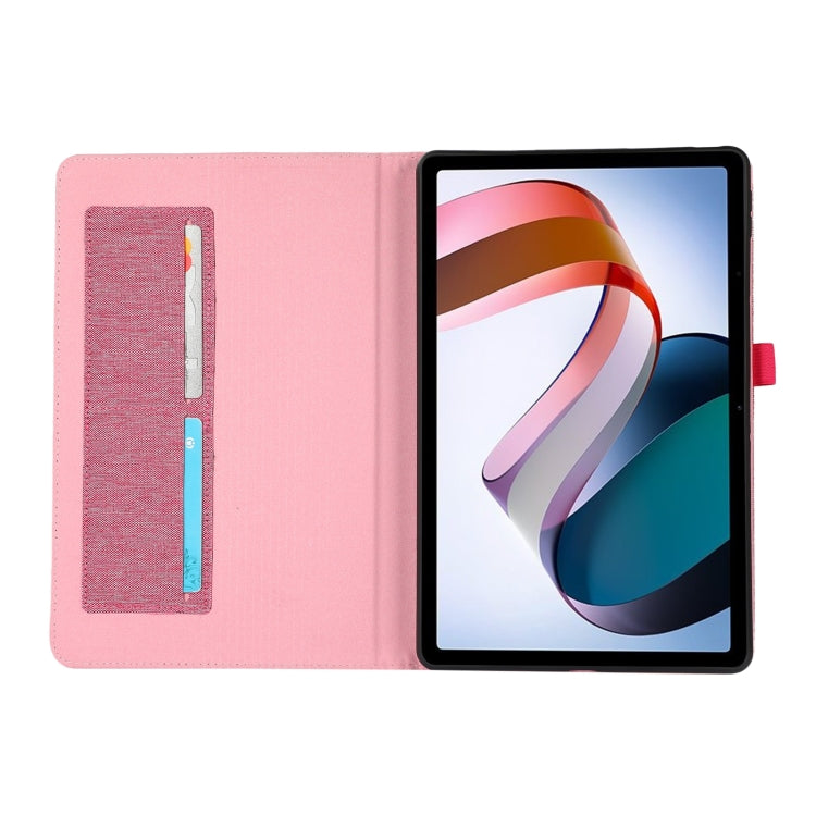 For OnePlus Pad Pro 12.1 Fabric Leather Tablet Case(Rose Red) - Others by PMC TechLife | Online Shopping South Africa | PMC TechLife | Buy Now Pay Later Mobicred