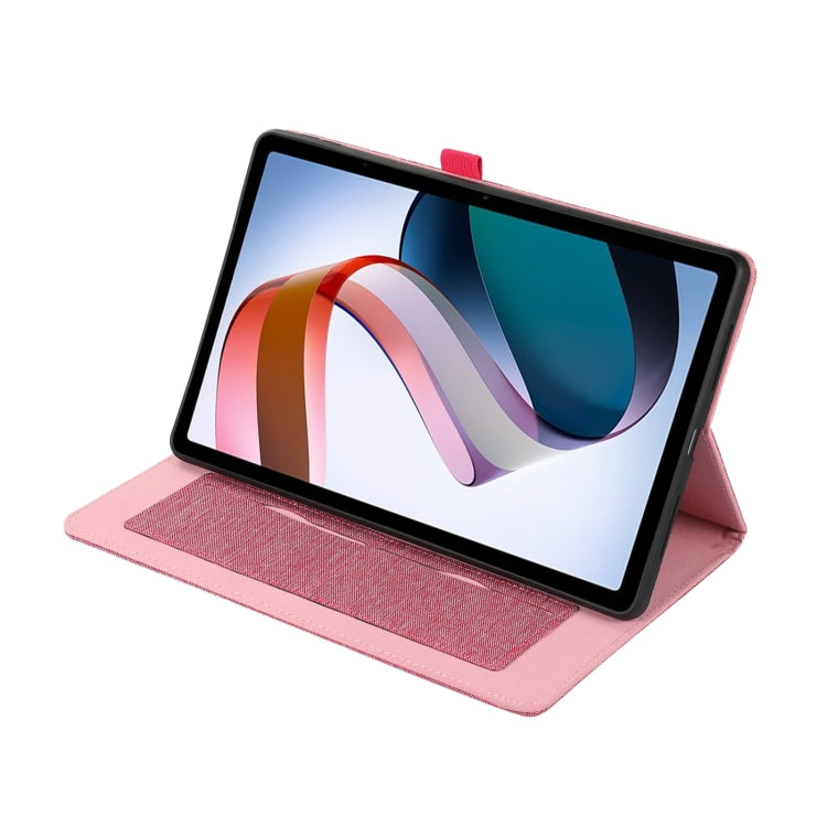 For OnePlus Pad Pro 12.1 Fabric Leather Tablet Case(Rose Red) - Others by PMC TechLife | Online Shopping South Africa | PMC TechLife | Buy Now Pay Later Mobicred