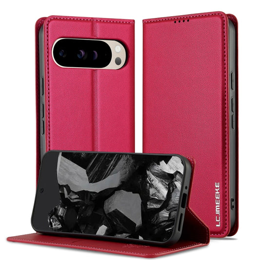 For Google Pixel 9 Pro XL LC.IMEEKE L1 Series Frosted Fine Texture PU Phone Case(Red) - Google Cases by LC.IMEEKE | Online Shopping South Africa | PMC Jewellery | Buy Now Pay Later Mobicred