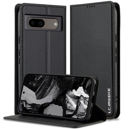 For Google Pixel 7A LC.IMEEKE L1 Series Frosted Fine Texture PU Phone Case(Black) - Google Cases by LC.IMEEKE | Online Shopping South Africa | PMC Jewellery | Buy Now Pay Later Mobicred