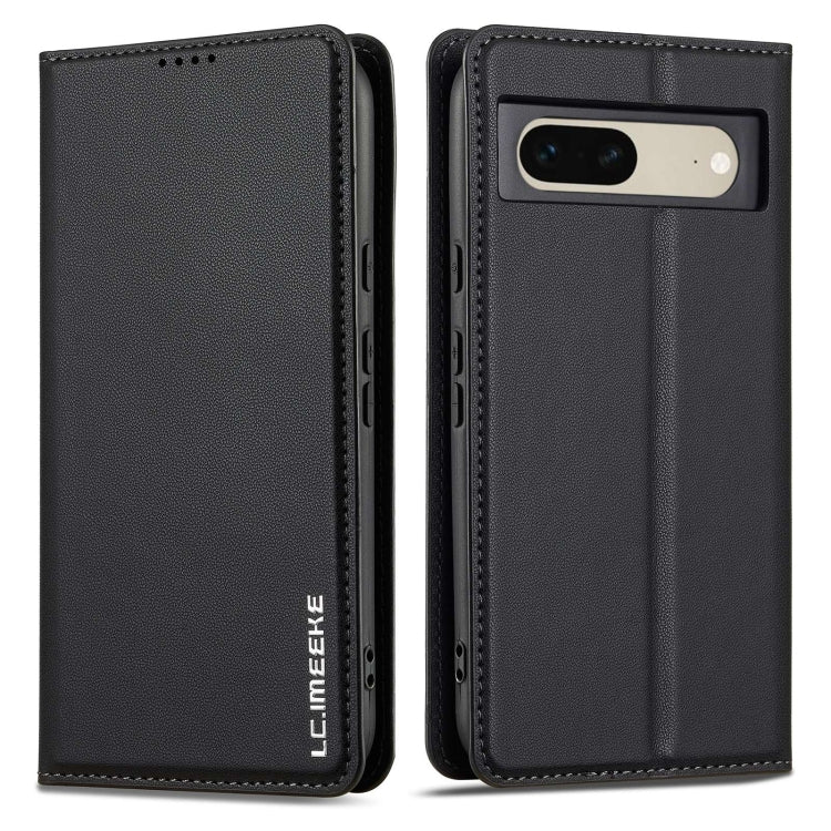 For Google Pixel 7 5G LC.IMEEKE L1 Series Frosted Fine Texture PU Phone Case(Black) - Google Cases by LC.IMEEKE | Online Shopping South Africa | PMC Jewellery | Buy Now Pay Later Mobicred