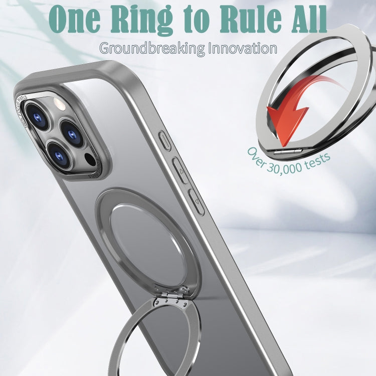 For iPhone 16 Pro Wing Series MagSafe Magnetic Ring Holder Phone Case(Titanium Gray) - iPhone 16 Pro Cases by PMC Jewellery | Online Shopping South Africa | PMC Jewellery | Buy Now Pay Later Mobicred