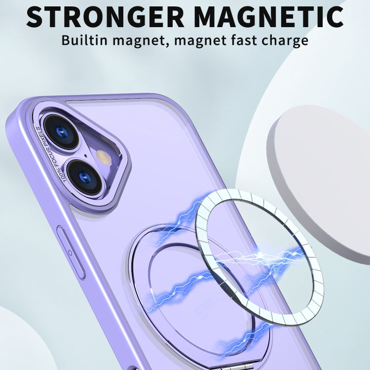 For iPhone 16 Wing Series MagSafe Magnetic Ring Holder Phone Case(Light Purple) - iPhone 16 Cases by PMC Jewellery | Online Shopping South Africa | PMC Jewellery | Buy Now Pay Later Mobicred