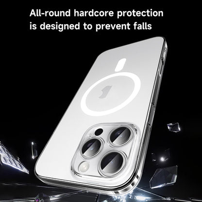 For iPhone 16 Pro Max SULADA Crystal Sand Series Electroplating Frosted MagSafe Magnetic Phone Case(Transparent) - iPhone 16 Pro Max Cases by SULADA | Online Shopping South Africa | PMC Jewellery | Buy Now Pay Later Mobicred