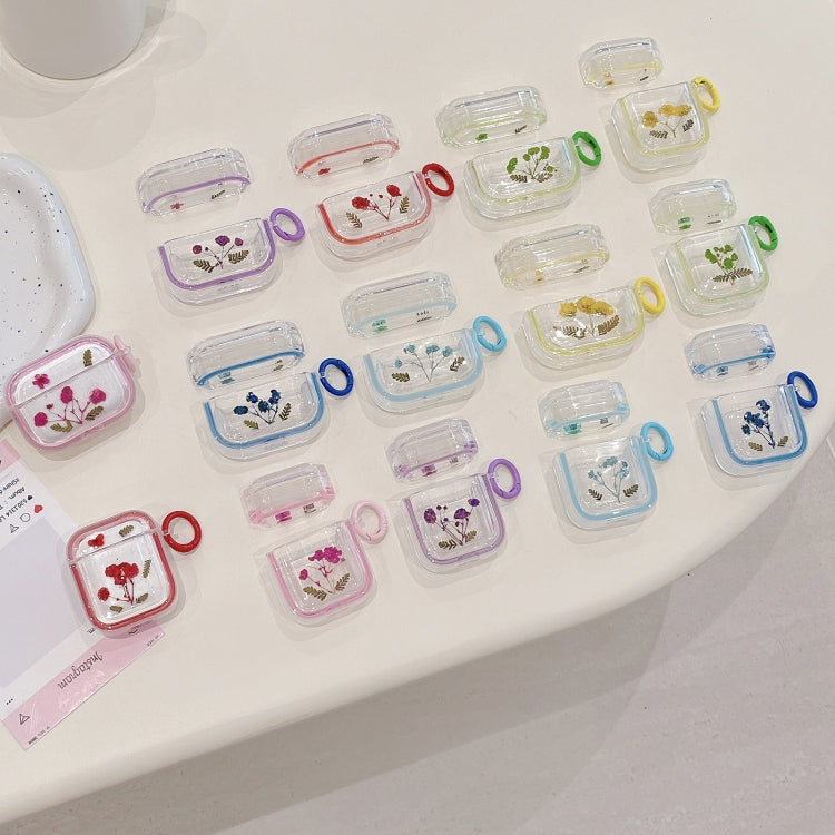 For AirPods 3 Glitter Starry Epoxy Dried Flowers Earbuds Box TPU Case(Yellow) - free shipping - PMC Jewellery - Order now!