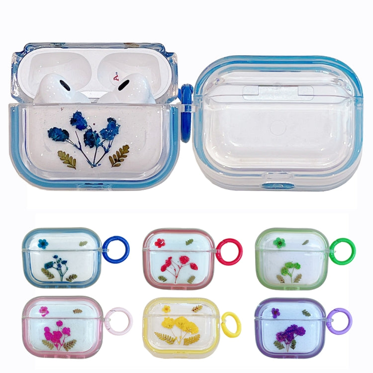 For AirPods 3 Glitter Starry Epoxy Dried Flowers Earbuds Box TPU Case(Green) - For AirPods 3 by PMC Jewellery | Online Shopping South Africa | PMC Jewellery | Buy Now Pay Later Mobicred