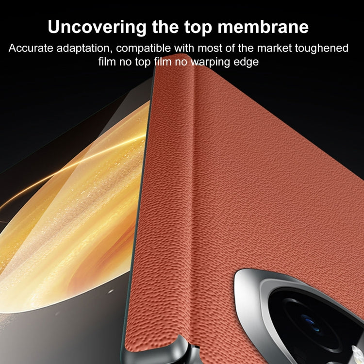 For Honor Magic Vs3 SULADA Frameless Top Layer Cowhide Leather + PC Phone Case(Black) - free shipping - PMC Jewellery - Order now!