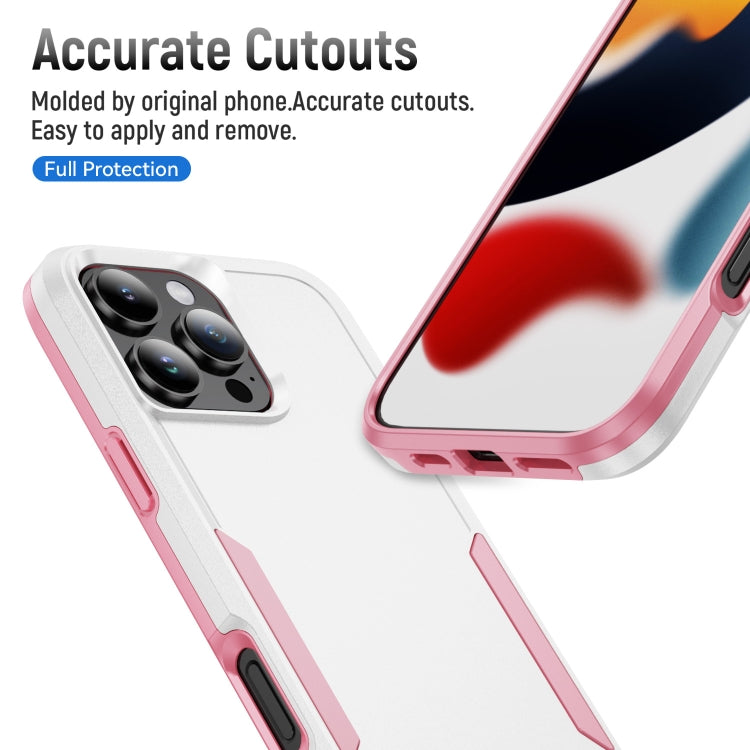 For iPhone 16 Pro Max Pioneer Armor Heavy Duty PC + TPU Phone Case(White+Pink) - iPhone 16 Pro Max Cases by PMC Jewellery | Online Shopping South Africa | PMC Jewellery | Buy Now Pay Later Mobicred