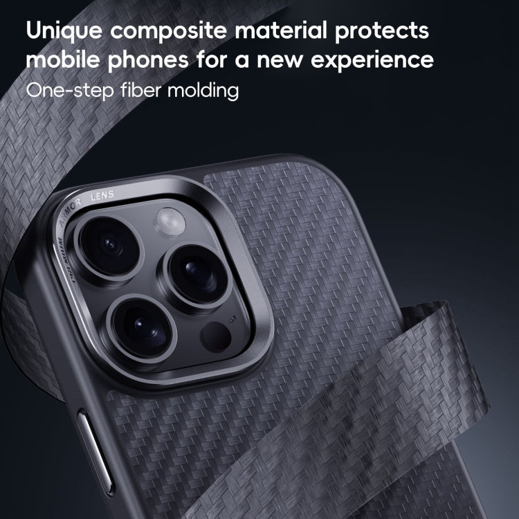 For iPhone 16 Plus Carbon Fiber Kevlar MagSafe Magnetic Phone Case(Black) - free shipping - PMC Jewellery - Order now!