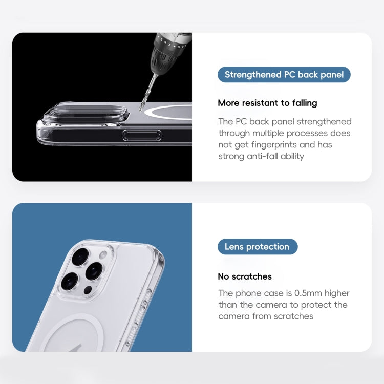 For iPhone 16 Plus Crystal Clear Frosted MagSafe Magnetic Phone Case(Transparent) - free shipping - PMC Jewellery - Order now!