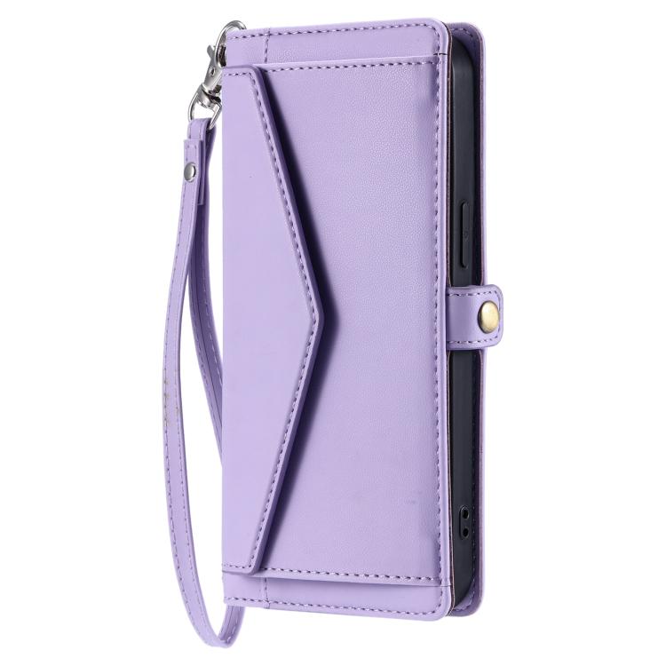 For iPhone 16e Wallet Multi-card Slot Leather Phone Case with Lanyard(Purple) - free shipping - PMC TechLife - Order now!
