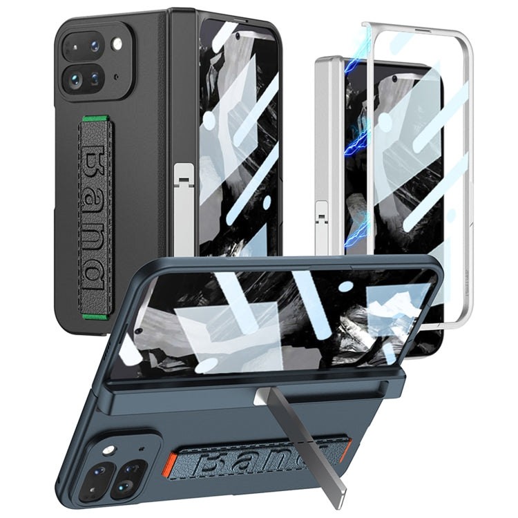 For Google Pixel 9 Pro Fold GKK Integrated Fold Hinge Wrist Strap Phone Case with Holder(Green) - free shipping - PMC Jewellery - Order now!