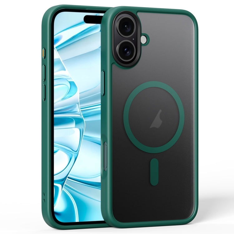For iPhone 16 Plus Frosted MagSafe Magnetic Phone Case(Dark Green) - free shipping - PMC Jewellery - Order now!