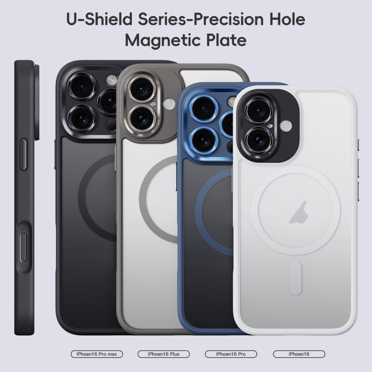 For iPhone 16 Fine Hole Frosted MagSafe Magnetic Phone Case(Black) - free shipping - PMC Jewellery - Order now!