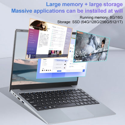 14 inch Windows 11 Laptop, 16GB+128GB, Gen 4th Intel Core i3 CPU, 180 Degree Rotation Axis(Silver) - Others by PMC Jewellery | Online Shopping South Africa | PMC Jewellery | Buy Now Pay Later Mobicred