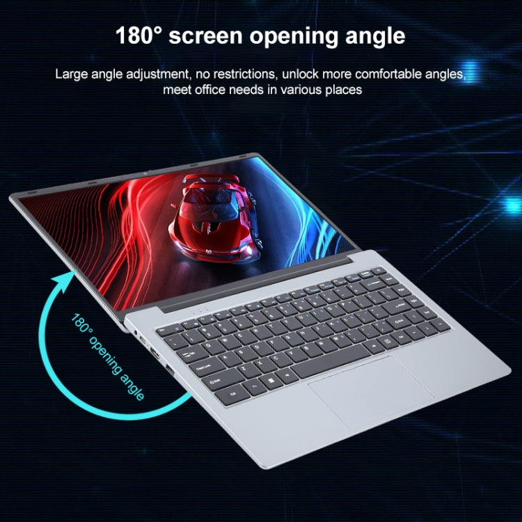 14 inch Windows 11 Laptop, 16GB+512GB, Gen 5th Intel Core i3 CPU, 180 Degree Rotation Axis(Silver) - Others by PMC Jewellery | Online Shopping South Africa | PMC Jewellery | Buy Now Pay Later Mobicred